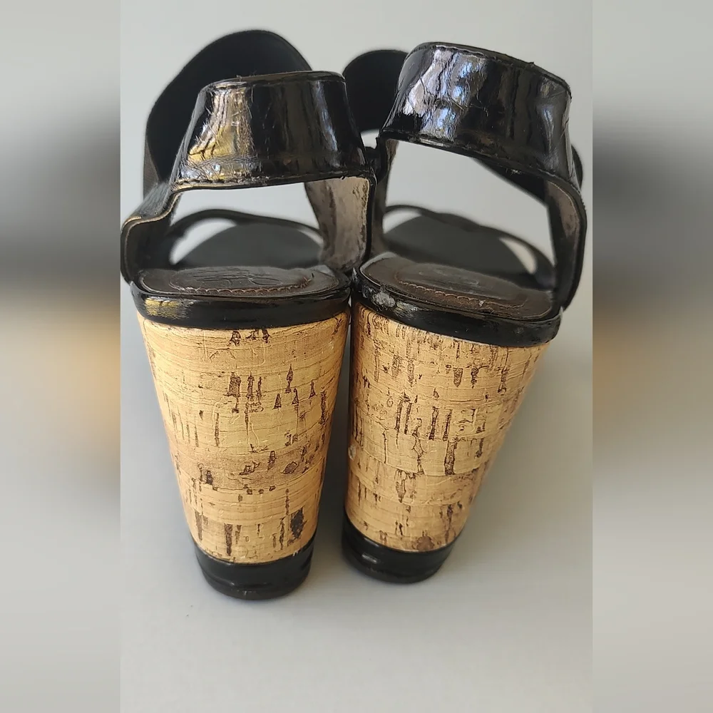 Sandals Style Wedge Life Stride Black and Tan
